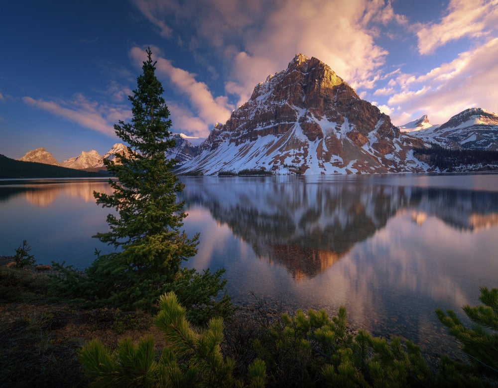 Atardecer en Bow Lake.