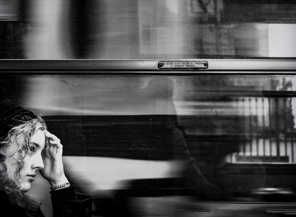 A passenger on the train