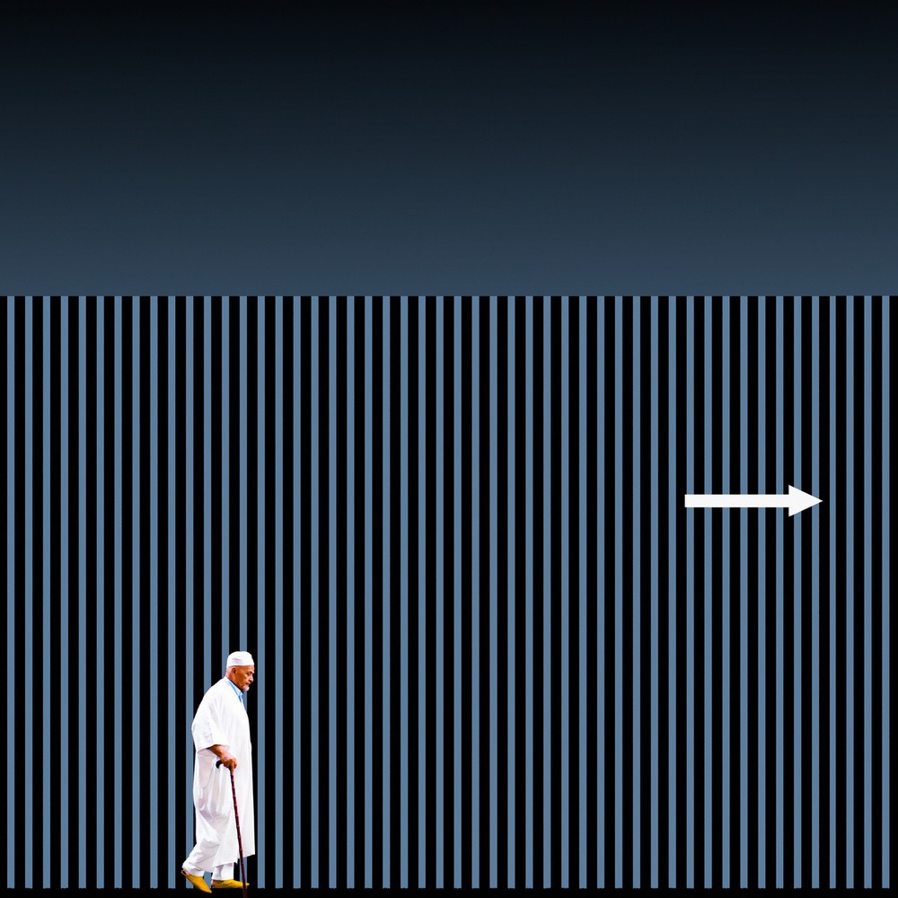Follow the white arrow