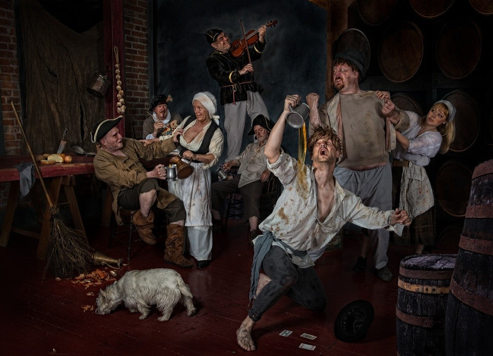 Adriaen Brouwer Paints His Tavern Scenes (homage to Brouwer - fine artist)