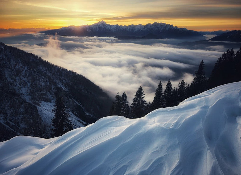 Sunset in the mountains