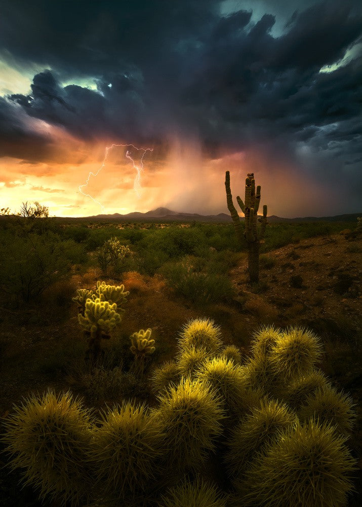 Storm over desert