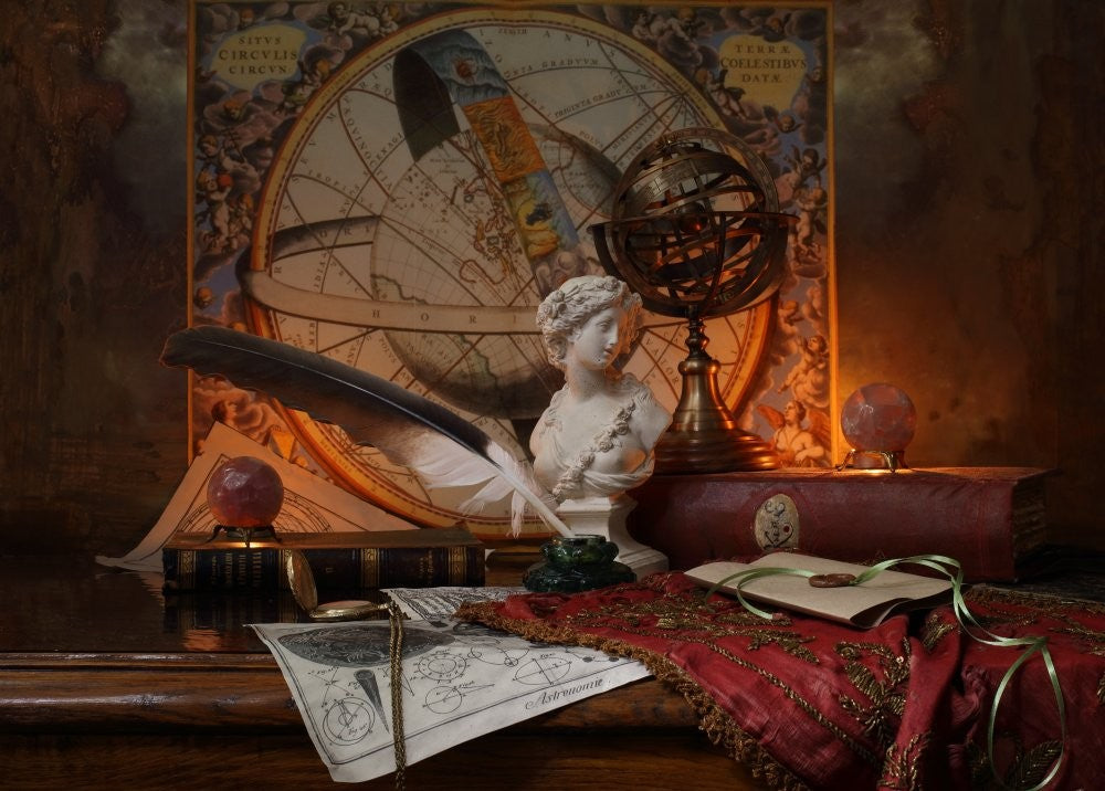Still life with bust of the girl