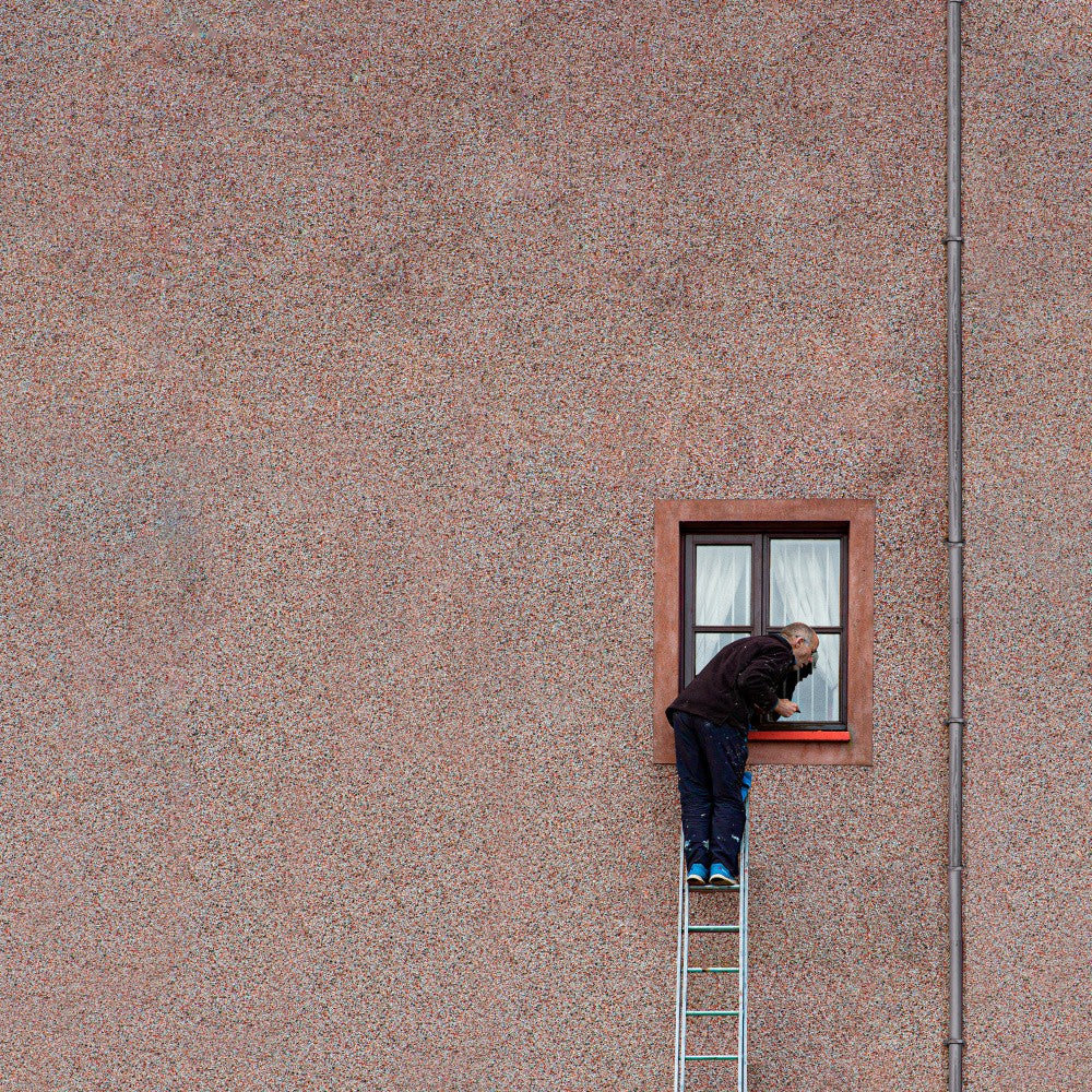 Man on a ladder