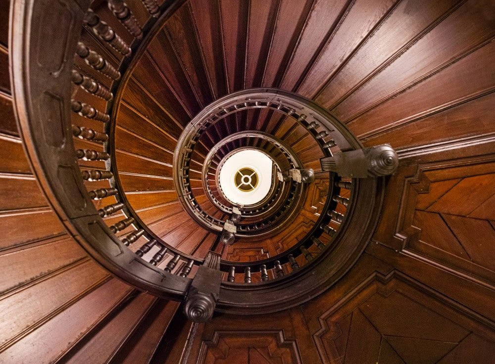 Escalier en colimaçon en bois