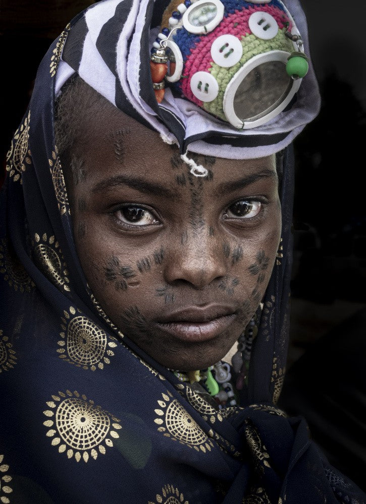 fulani girl at Niergui refugee camp, Tchad