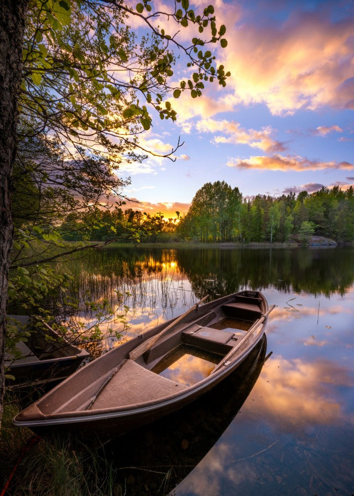 Reflection in the boat