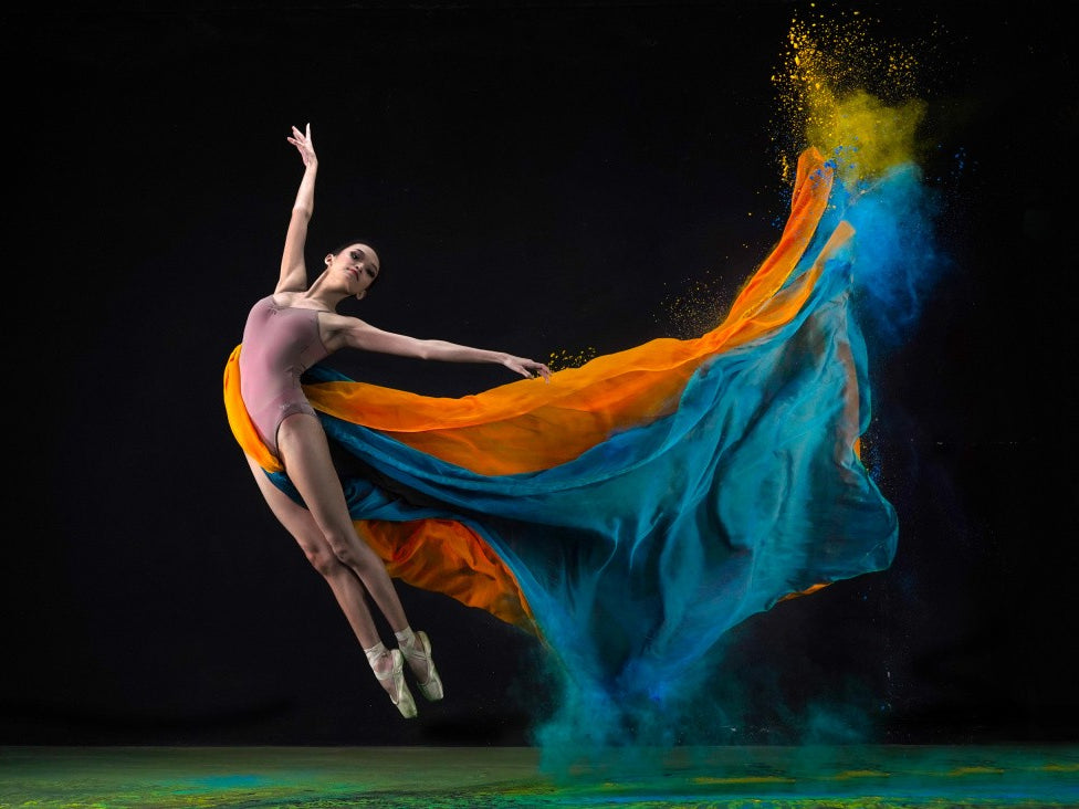 Two colors flying ballerina