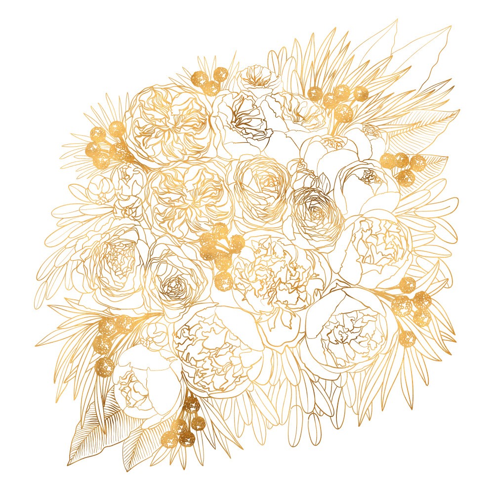 Rekha Blumenstrauß in Gold
