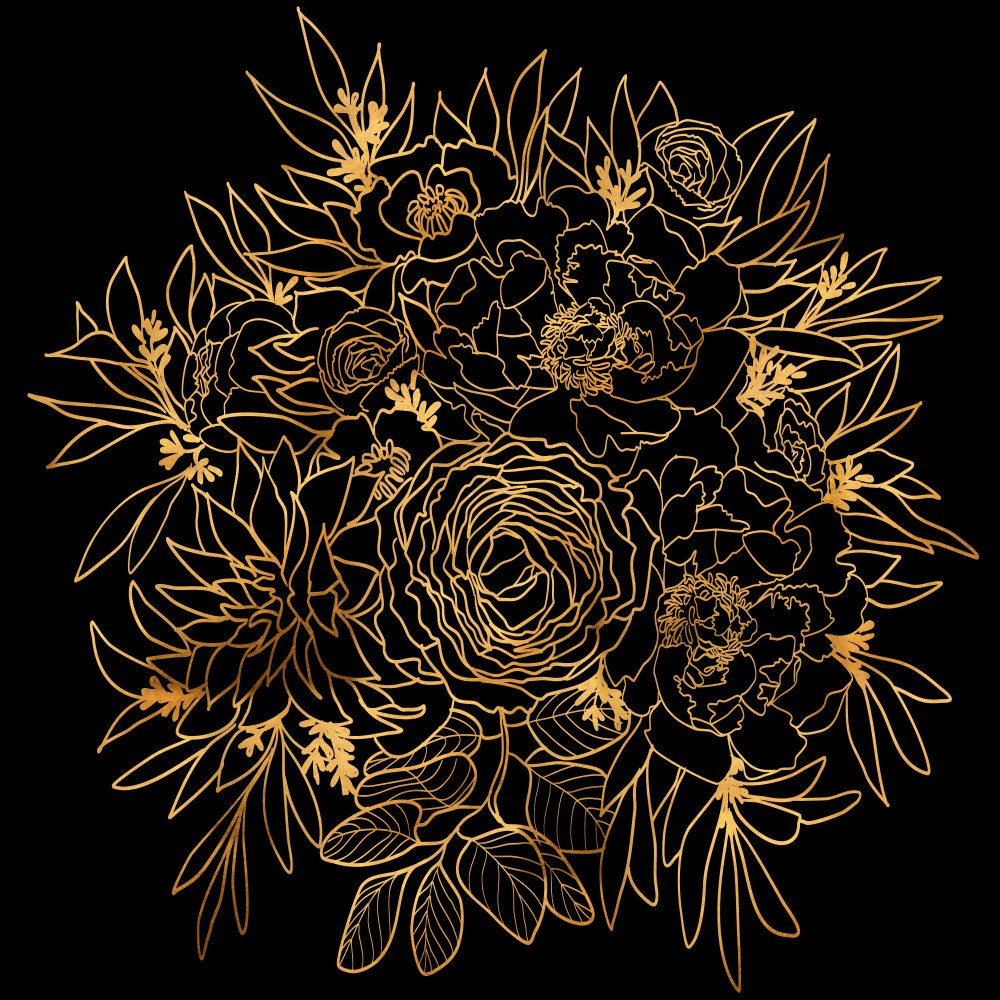 Nanette Strauß in Gold und Schwarz