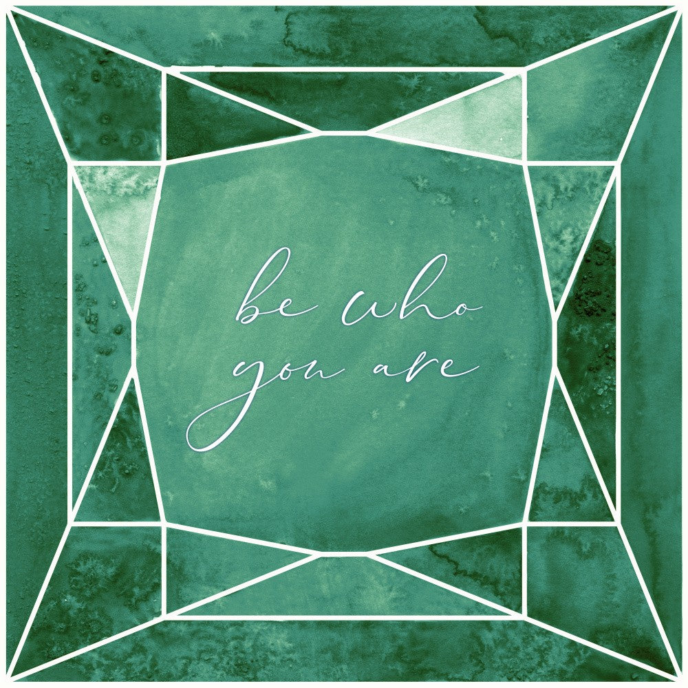 Be who you are gem emerald green