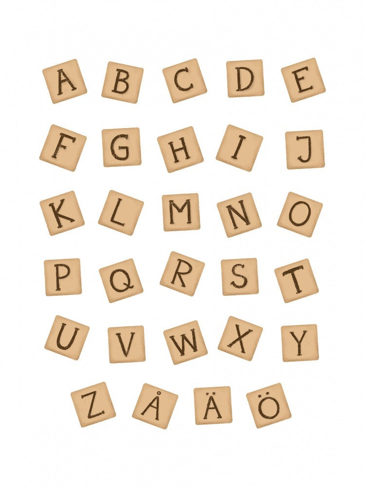 Träklossar ABC
