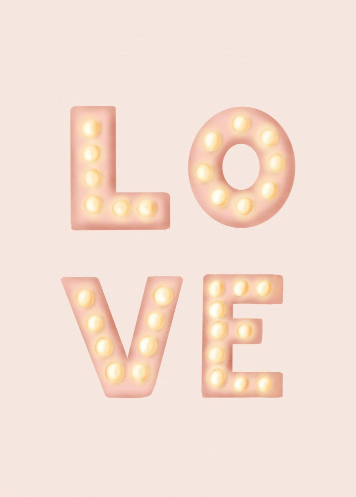 LOVE Light Letters Pink