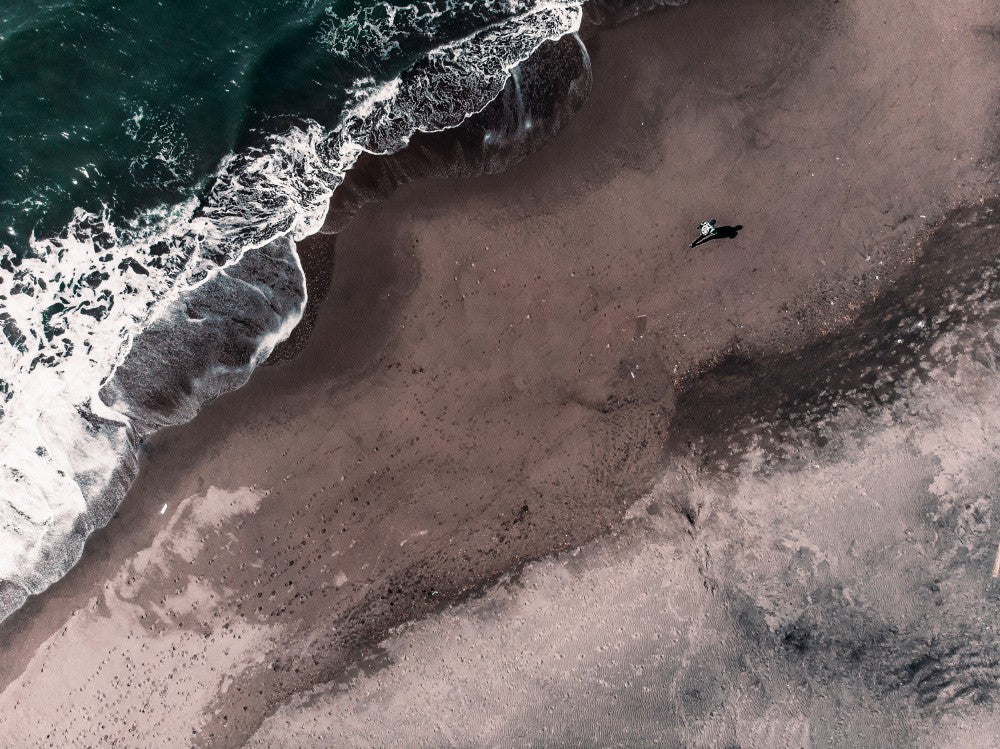 Jogging on the beach