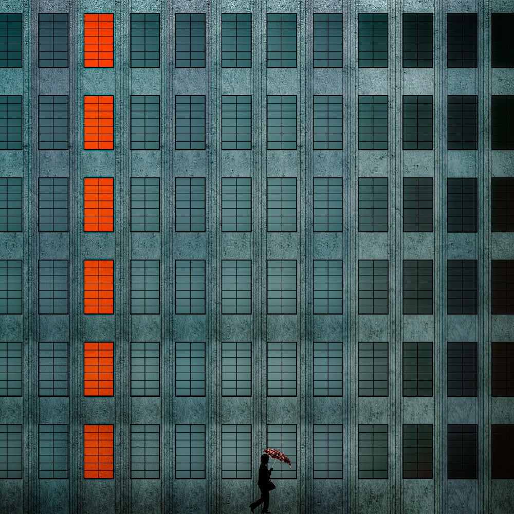 Woman with umbrella