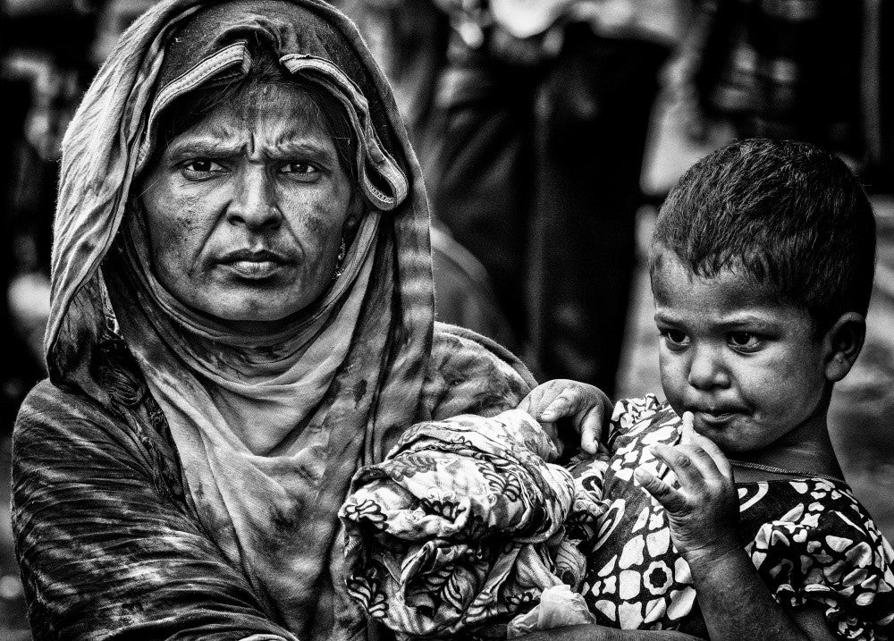 Bangladeschische Frau und ihr Kind