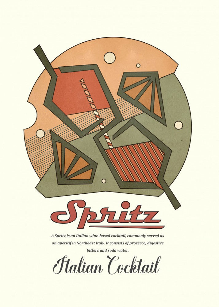 Geometrical spritz print