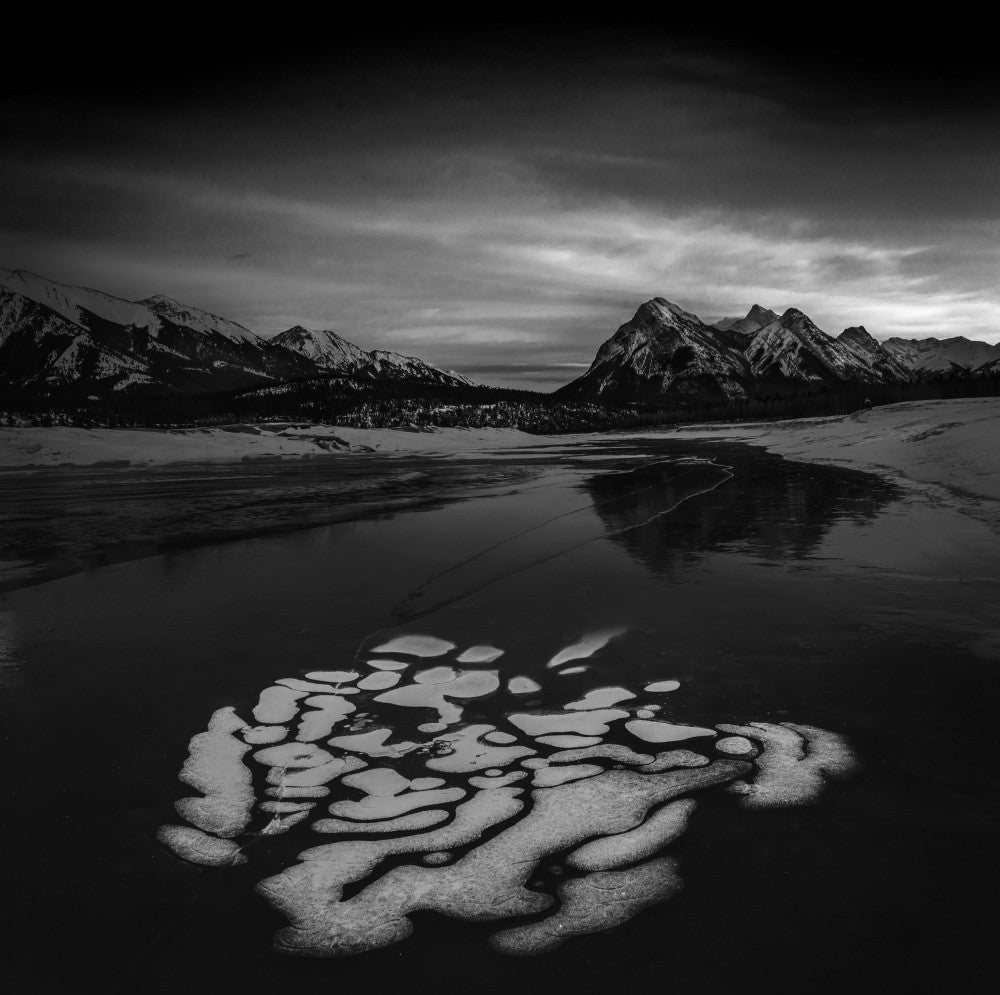 The last ice bubbles in the late winter