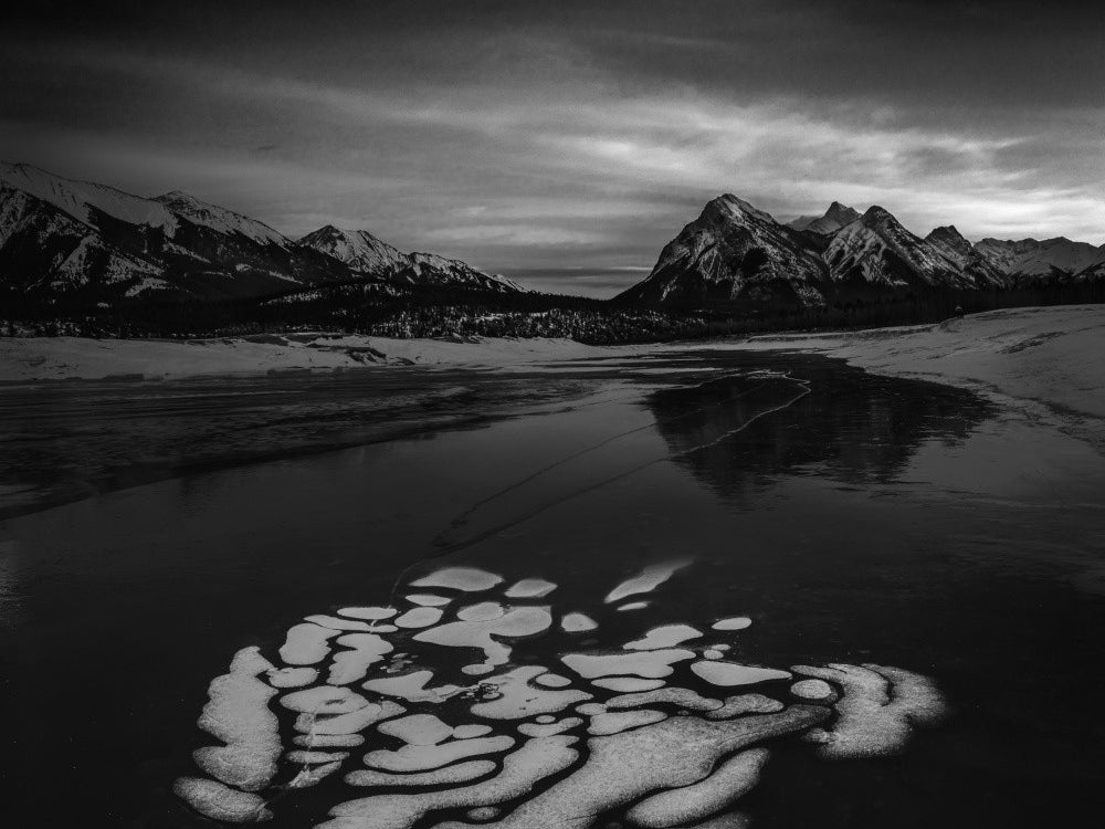 The last ice bubbles in the late winter