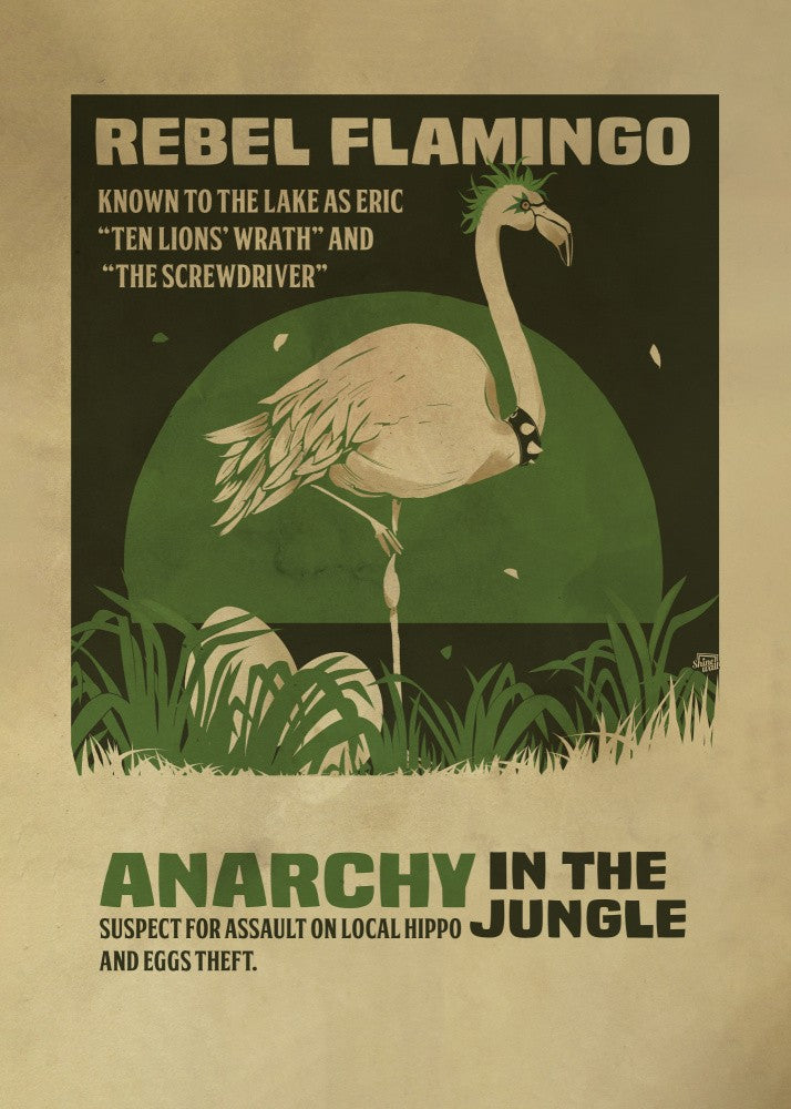 Flamingo rebel print