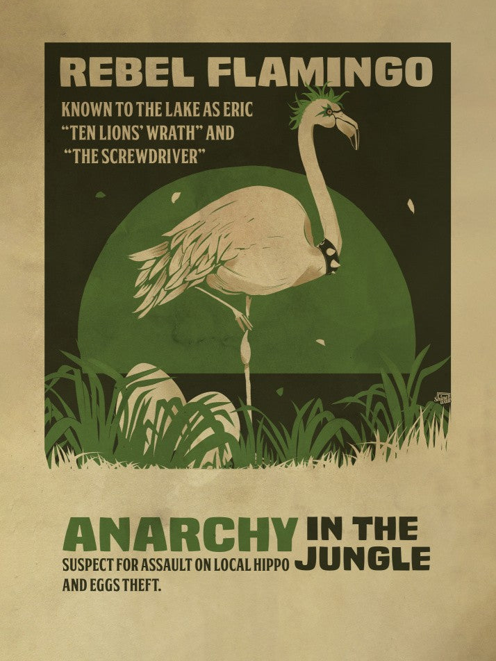 Flamingo rebel print