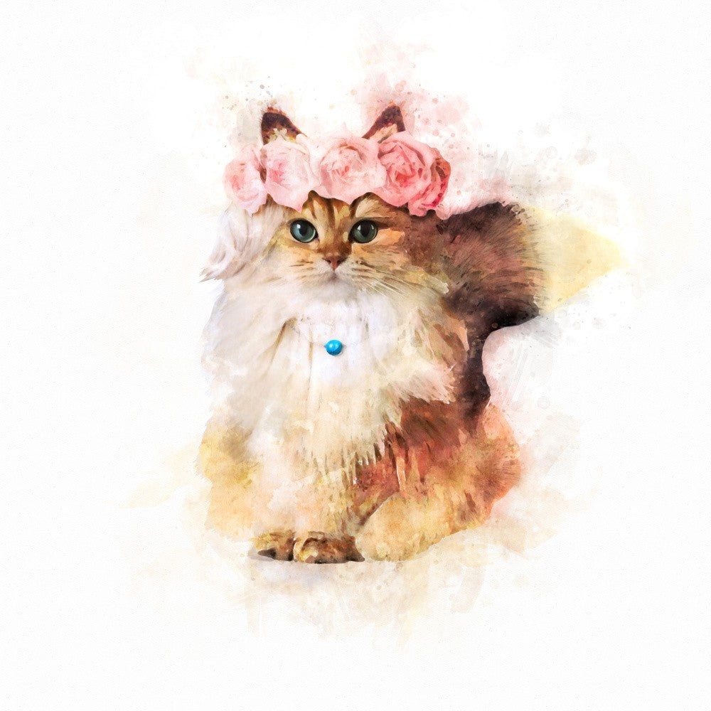 Floral Feline Majesty