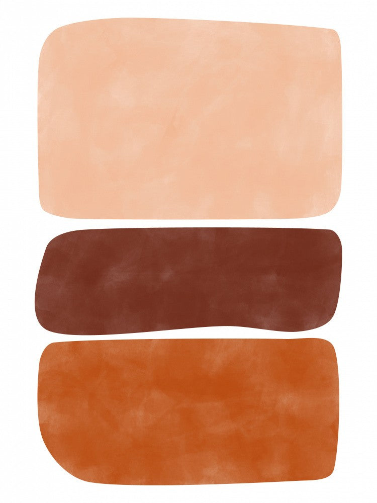 Three Stacked Earthy Toned Rectangles Art Print by Elena Ristova – Fy!