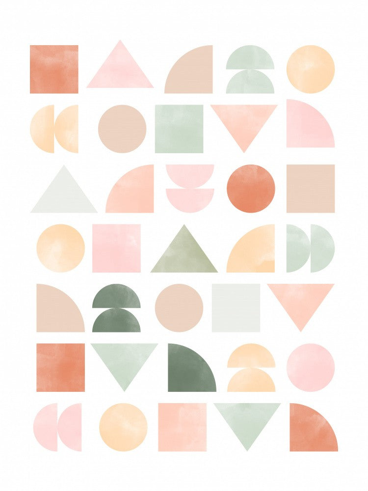 Geometric Pattern With Pastel Shape