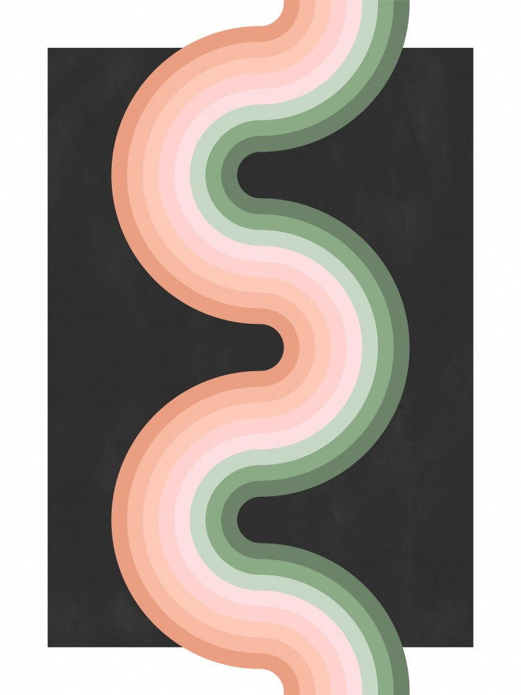 Wavy Pattern With Layered Pastel Tones