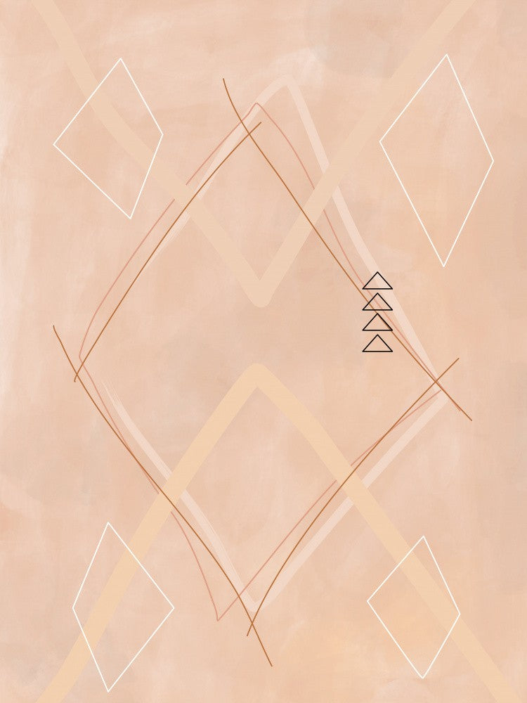 Abstract Geometric Art Beige Tones