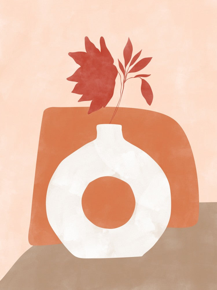 Vase and Leaves
