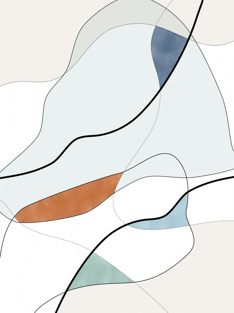 Fluid Shapes And Soft Color Blocks