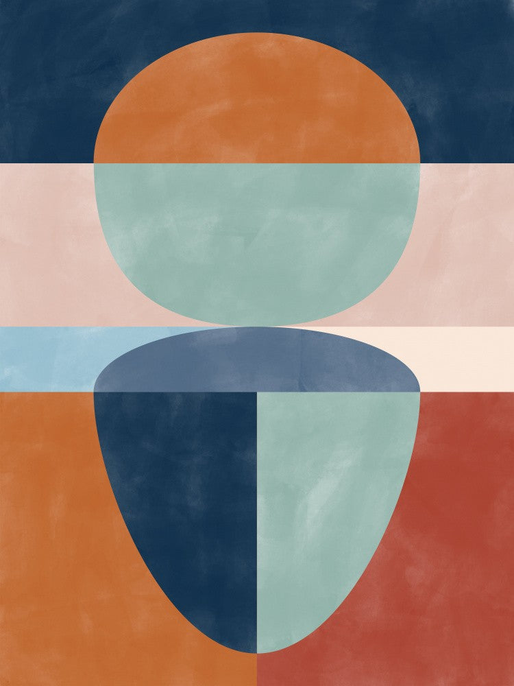 Geometric Shapes In Muted earth tones