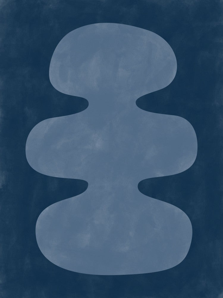 Blue Silhouette Form