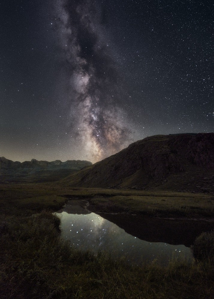 Milky Way over valley