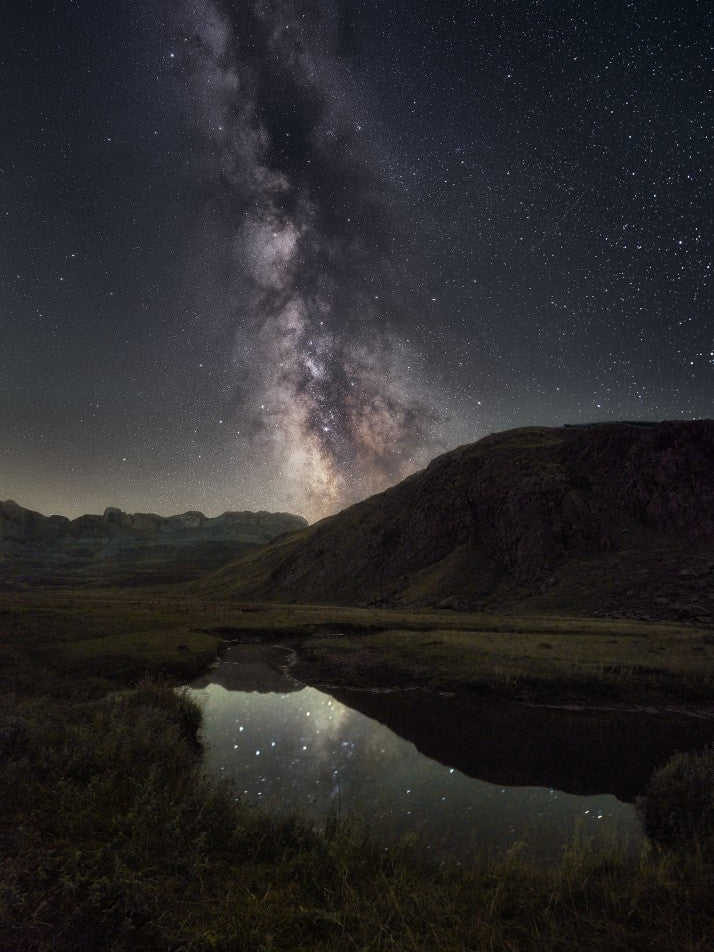 Milky Way over valley