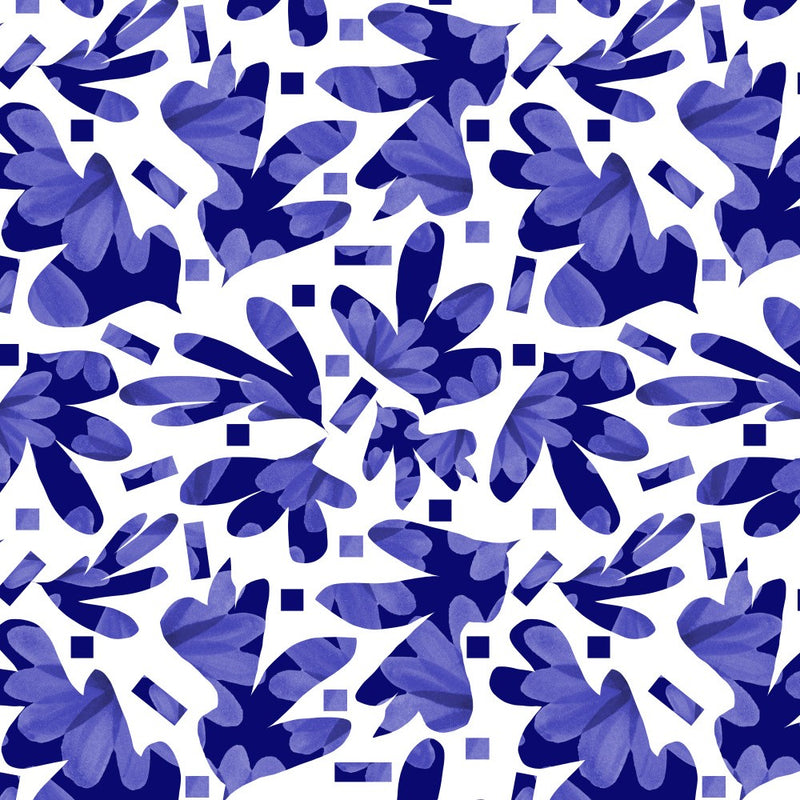 Blaue Blumenpracht Abstrakte Ausschnitte