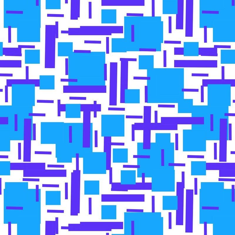 Shapely Overlap Navy Turquoise Geometric Abstract