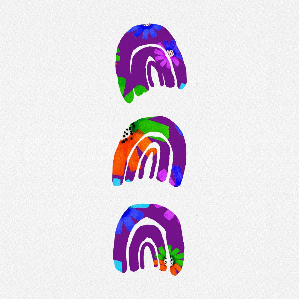 Floral Triple Rainbow
