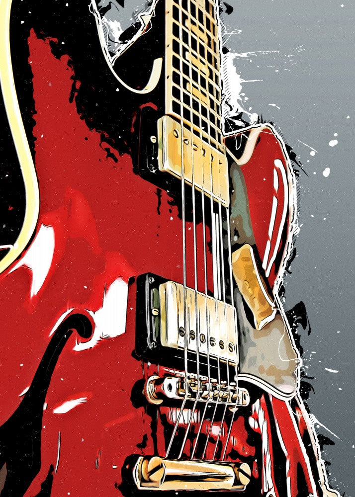 Red guitar