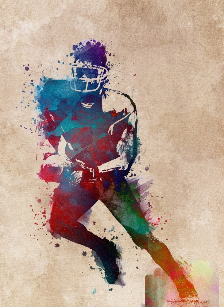 American Football Player Sport Art 1