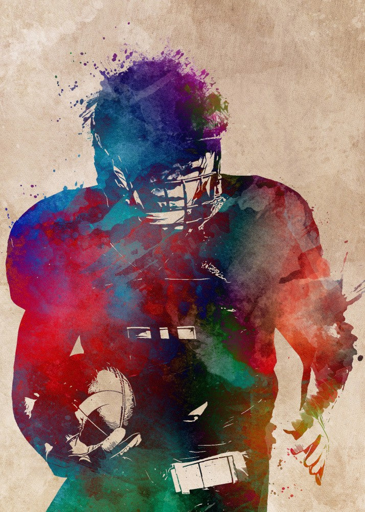American Football Player Sport Art 3