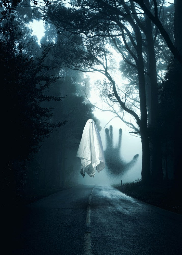Ghost Halloween In The Dark Road