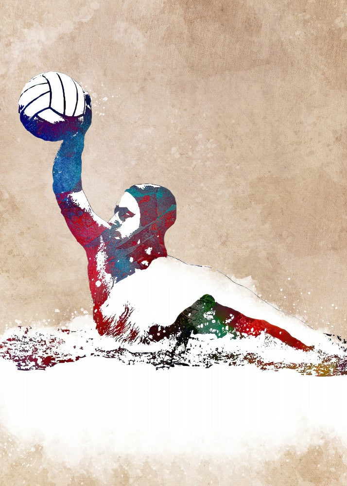 Water polo sport art