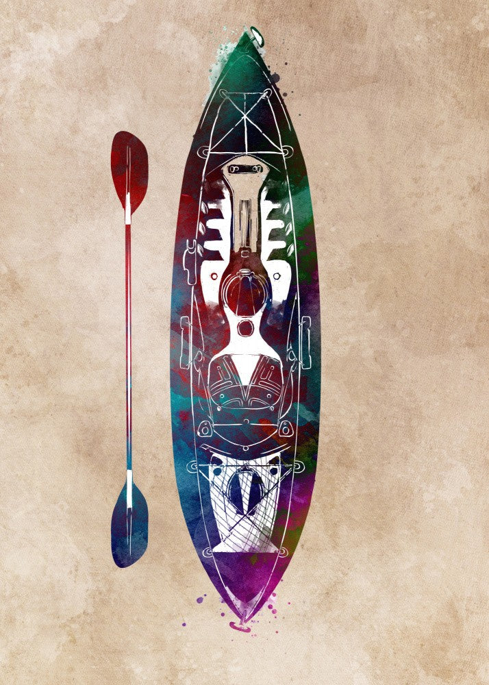 Kayaking sport art