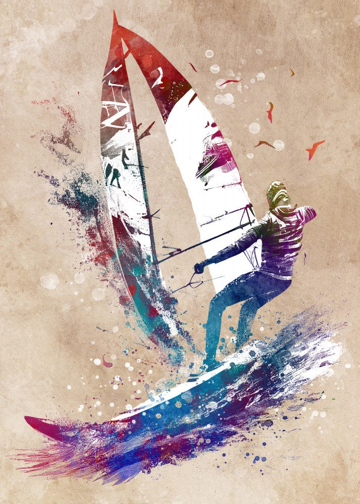 Surfer sport art