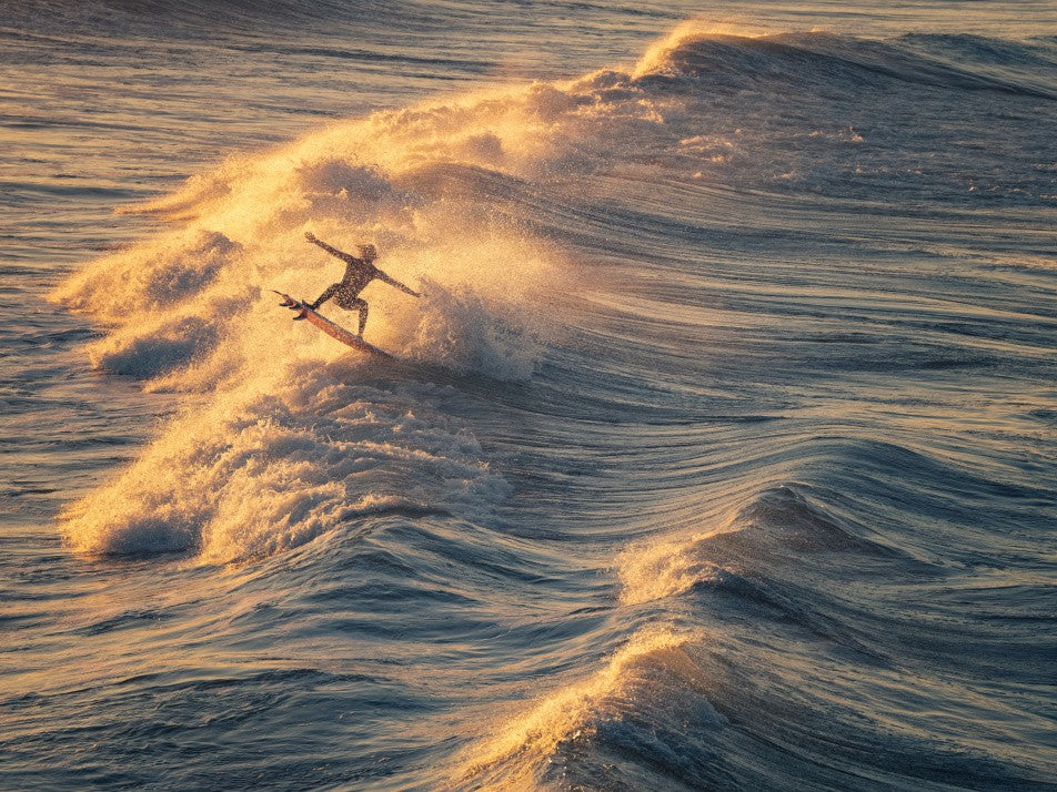 Surfing at Sunrise，