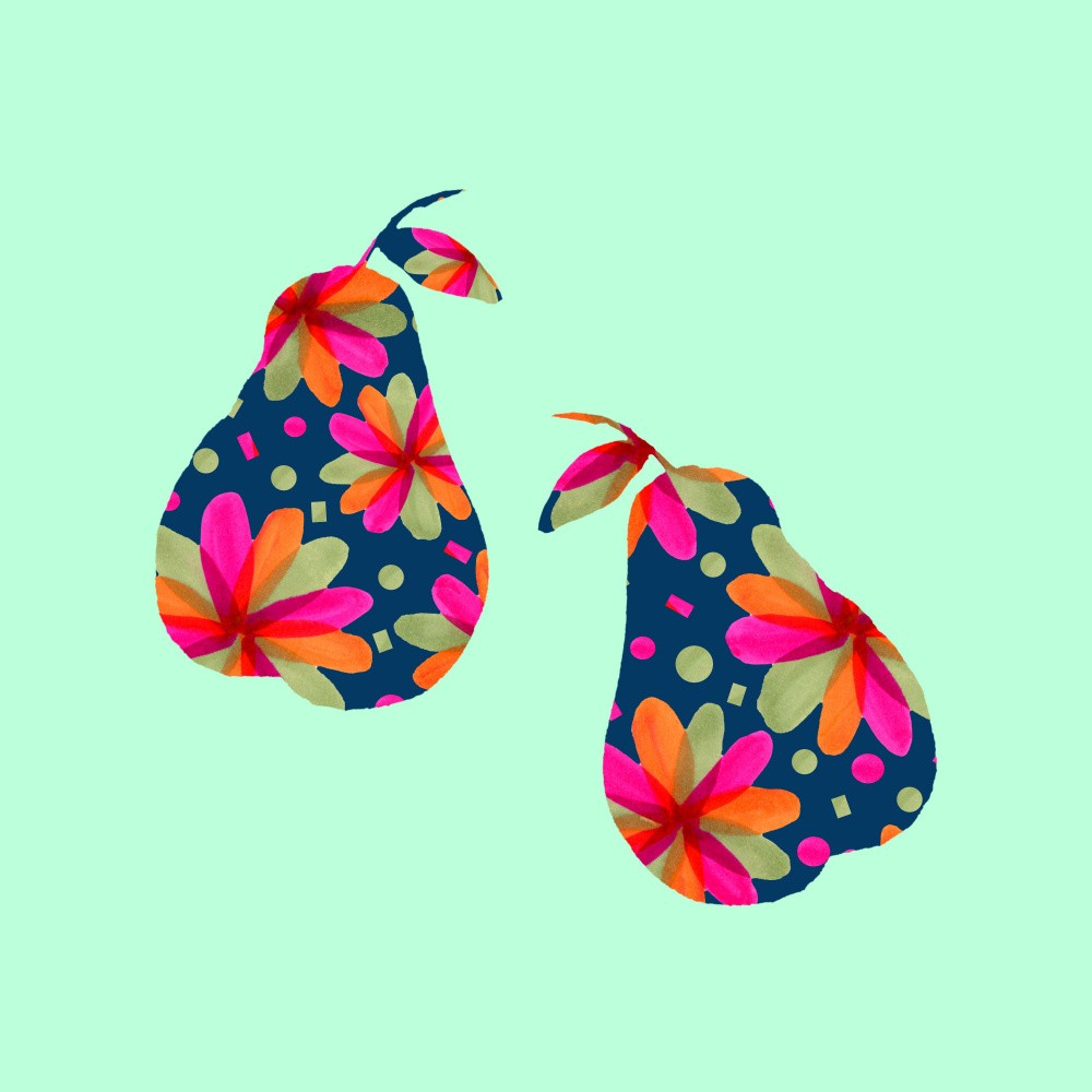 Pears In Pattern Art Print