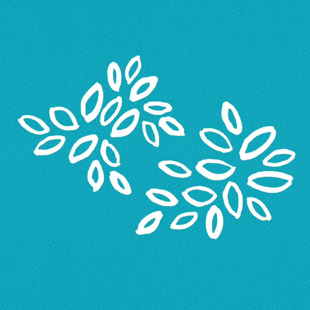 White Green Background Petals Oval