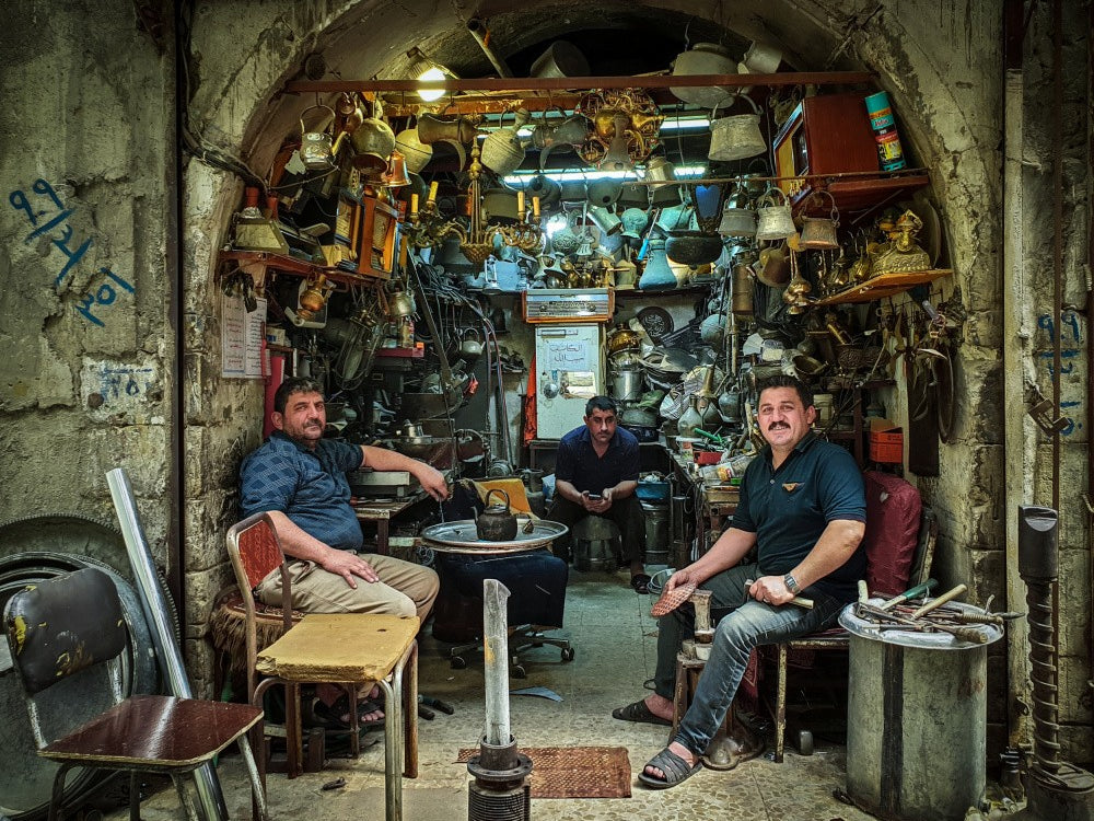 The traditional coppersmith profession in the city of Mosul